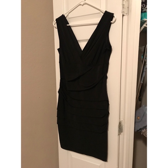 Carol Little women’s black wrap dress size 12 - Picture 4 of 4